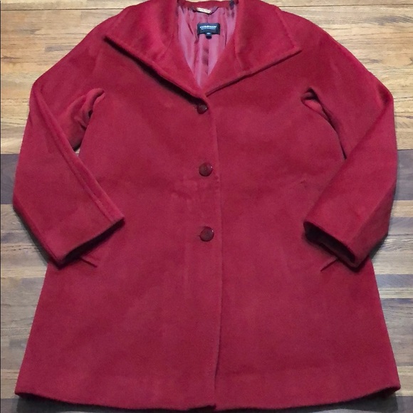 ellen tracy red coat